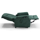 Poltrona Alzapersona Elettrica 2 Motori 76x96x105 cm in Tessuto Boston Verde