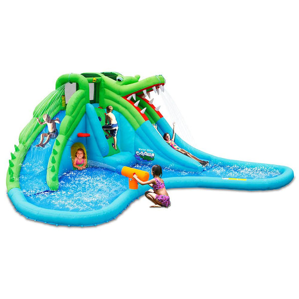 Aufblasbares Karussellschloss Mr. Crocodile mit Pumpe inklusive Happy Hop sconto