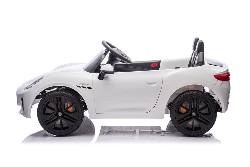 Macchina Elettrica per Bambini Licenza Maserati Folgore 12V Bianco  