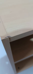 Cubo Composite con Mensola 35x35x35 cm in Compensato  Naturale Seconda Scelta