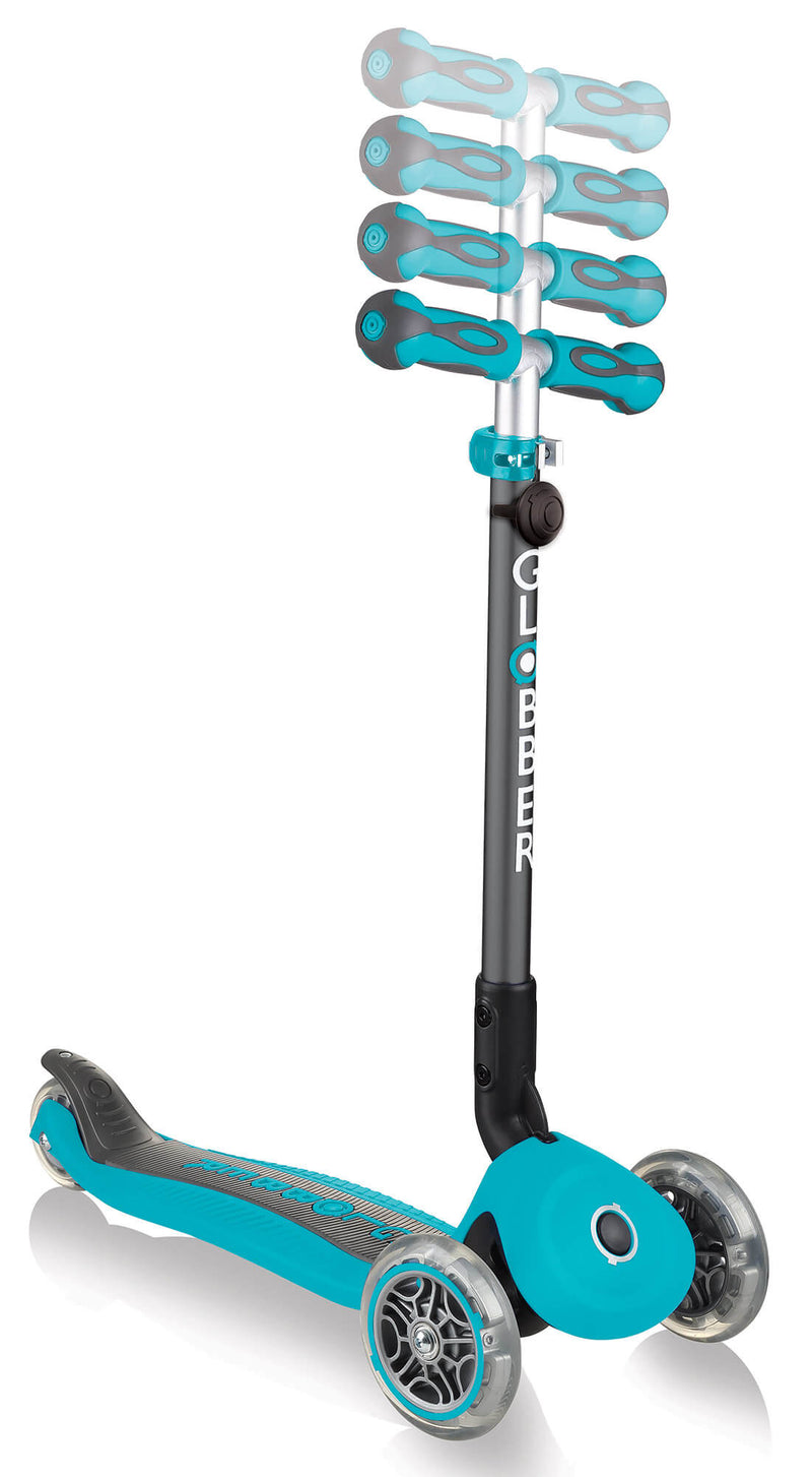 Monopattino Passeggino Triciclo a 3 Ruote Globber Go-UP Deluxe Turchese