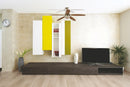 Ventilatore da Soffitto 5 Pale e Lampada Ø130 cm 3 Velocità Kooper Marrone