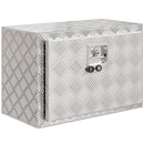 Cassetta degli Attrezzi Box Portautensili 60,9x35,5x40,6cm in Alluminio Argento      