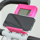 Cyclette Pieghevole Magnetica a 8 Livelli 97x43x110 cm con Display LCD Rotelle e Sellino Regolabile in Acciaio Rosa e Bianco      