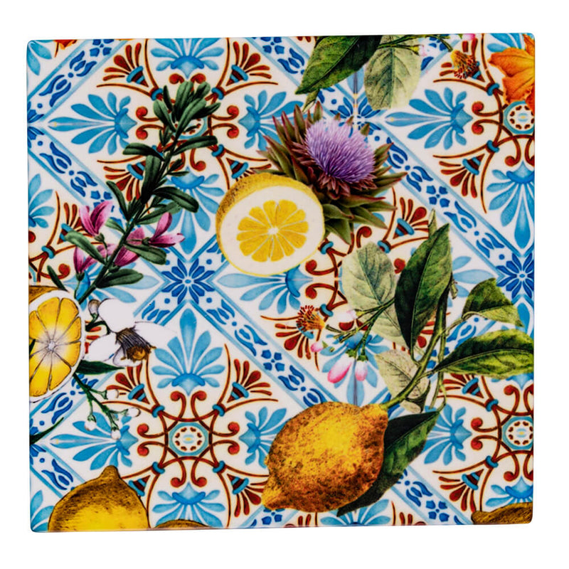 Sottopentola Quadrato Ø16 cm in Ceramica VdE Tivoli 1996 Italian Beauty