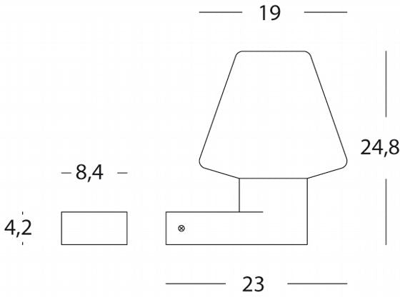 Lampada Applique Colore Grigio per Esterno Linea Abat Sovil