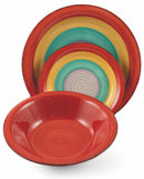 Servizio Piatti 18 Pezzi in Stoneware Soriani Kos Multicolor