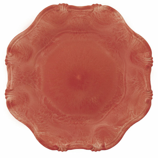 Set mit 6 Platztellern aus Kunststoff Ø 34 cm Villa d'Este Hippy Brown Scalloped prezzo