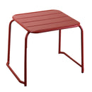 Set Tavolino e 2 Poltrone da Giardino in Metallo Bistro Rosso