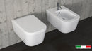 WC Sospeso in Ceramica 54x36x27cm TFT Galaxy Bianco