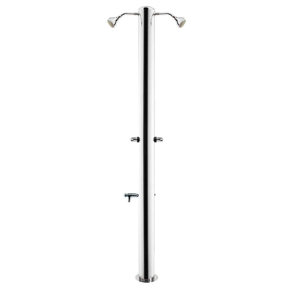 online Doppelgartendusche 2 Wasserhähne und Fußwascher ATI Showers MUL-2R Edelstahl eloxiert