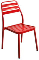 Sedia da Giardino in Alluminio Las Vegas Rossa