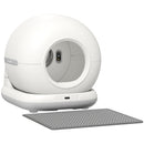 Lettiera Autopulente per Gatti 58,1x47,5x53 cm con Telecamera HD Contenitore da 7L e Sensori in PP e ABS Bianco e Grigio      