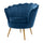 Poltrona da Salotto in Velluto Ventaglio Blu