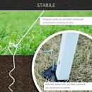 Gazebo da Giardino 3x3m in Acciaio Pareti Rimovibili Tessuto Oxford Crema 