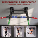 Barra per Trazioni da Parete Pieghevole 98x65x31 cm con Capacità fino a 120 kg in Acciaio Nero      