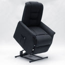 Poltrona Alzapersona Elettrica 1 Motore 80x86x107 cm in Tessuto Nero