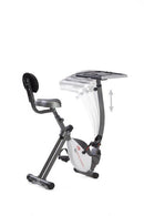 Cyclette Pieghevole Magnetica con Sedile e Scrivania 100Kg Max 8 Livelli Accesso Basso Toorx BRX-Office Compact