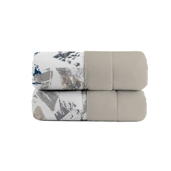 acquista Trapunta Invernale Stampata in Microfibra 200gr Double Face Urban Blu Varie Misure