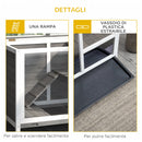 Conigliera da Esterno 2 Livelli 91,5x53,3x73 cm in Legno Grigio