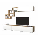 Parete attrezzata Free bianco rovere
