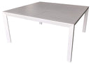 Tavolo da Giardino 149x149x75 cm in Alluminio Cleveland Bianco