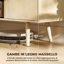 Mobile TV da 55" con 2 Armadietti e 2 Ripiani Aperti 120x34x50 cm in Legno e Truciolato Color Legno      