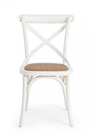 Sedia Cross Bianco in Legno