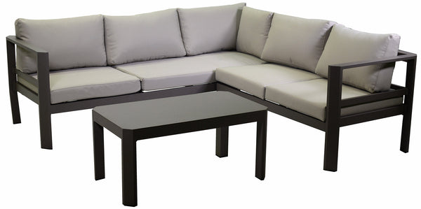 online Garten-Lounge-Set aus Aluminium mit Adami Riverside Tortora Couchtisch