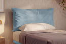 Letto 1 Piazza e Mezza con Rete Rivestita Microfibra Azzurro Tessis Testata Soft Varie Misure