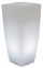 Leuchtende quadratische Vase 33x33x70 cm Bauer Home Light Ice and White