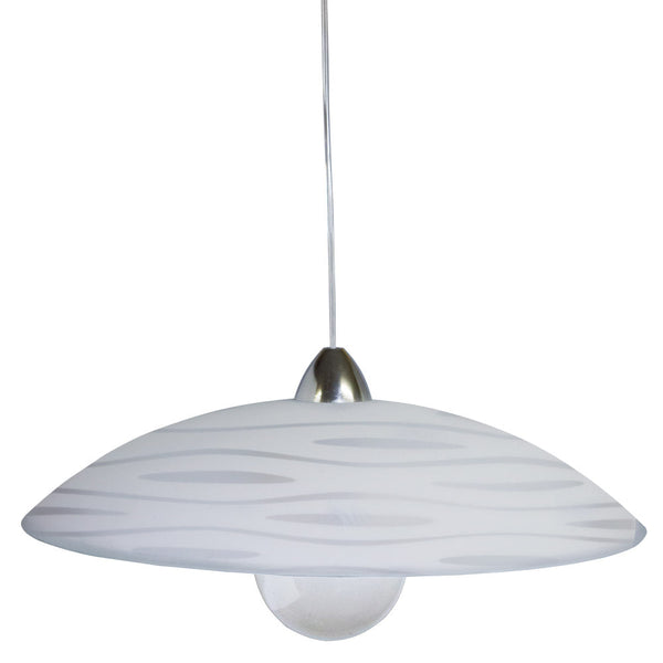 Aufhängung D50 1xE27 Chrom-transparenter Rahmen Glasplatte Bianco Marea E-Energy Fulvia prezzo