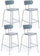Set 4 Sgabelli 45x51xH98 cm in Polipropilene Sam Azzurro