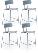 Set 4 Sgabelli 45x51xH98 cm in Polipropilene Sam Azzurro
