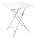 Tavolo da Giardino 80x80xh72 cm in Metallo Rovigo Bianco