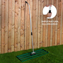 Rastrello Livellante Estensibile 100x32x125-195 cm Livellatrice in Acciaio Verde 