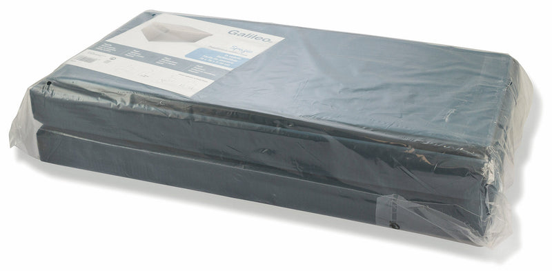 Pouf Poggiapiedi Contenitore 76x75x37,5 cm in Velluto Soriani Blu