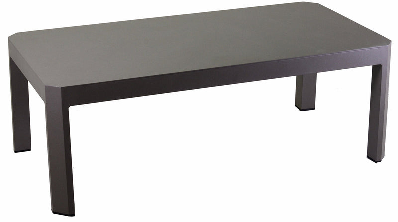 Set da Giardino Divano 2 Poltrone e Tavolino in Alluminio Riverside Tortora