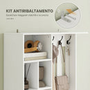 Mobili Ingresso 100x30x180 cm Appendiabiti con Panca Porta Scarpe in MDF Bianco      