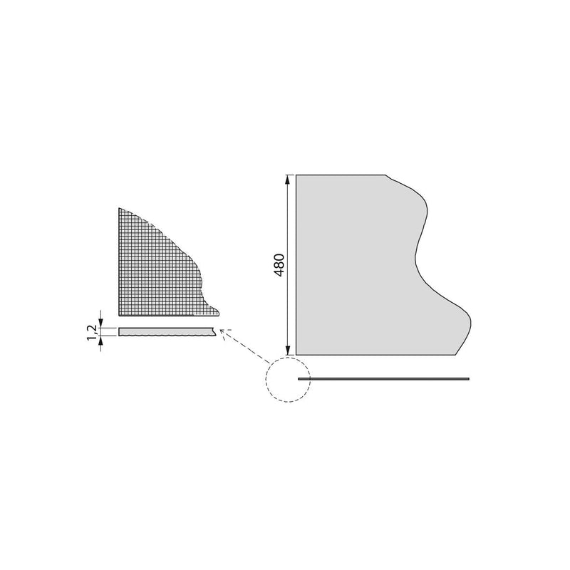 Tappetino Antiscivolo per Cassetti Modello Effetto Tessuto Plastica Bianca Tecnoplastica Emuca