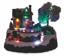 Villaggio Natalizio in Plastica con Luci e Suoni 21x18,5x16 cm Soriani