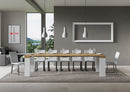 Consolle Allungabile 90-300x40x77 cm in Nobilitato Marrone e Bianco