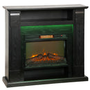 Camino Elettrico da Pavimento 105x27x97 cm 1800W Regolabile con Fiamma 3D Timer e Telecomando Nero      