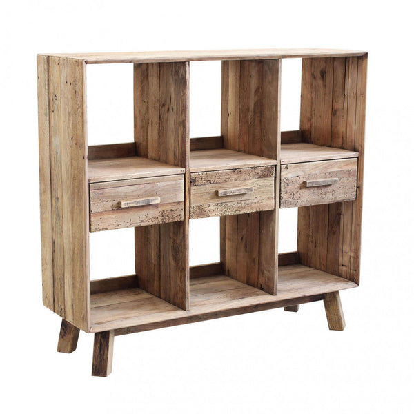 Maximillian Schrank 120x40x110 h cm aus brauner recycelter Kiefer online