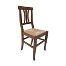 Set 2 Sedie 91x45x43 cm Silvia in legno con seduta in paglia