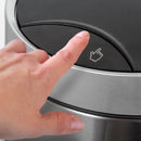 Pattumiera Rotonda Ø25x42 cm Apertura Automatica in Acciaio Emuca