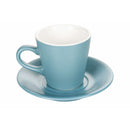 Set 6 Tazzine da Caffè con Piattino e Stand Ø6x6 cm in Gres VdE Tivoli 1996 Shades of ocean