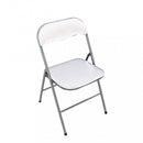 Sedia da Giardino Pieghevole Slim 44x45x78 h cm in Acciaio Bianca Opaca