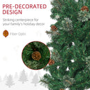 Albero di Natale H195 cm 556 Rami con Pigne Decorative Verde