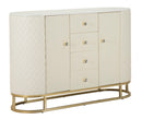 Mobile Sharon 120x40x85 cm in Pino e MDF e Metallo e Plastica      